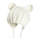 Bonnet d'hiver tricoté pour enfants avec oreilles J866 9
