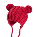 Bonnet d'hiver tricoté pour enfants avec oreilles J866 10