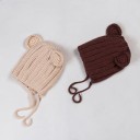 Bonnet d'hiver tricoté pour enfants avec oreilles J866 5