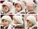 Bonnet d'hiver tricoté pour enfants avec pompon J2473 5