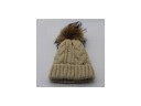 Bonnet d'hiver tricoté pour enfants avec pompon J3234 6