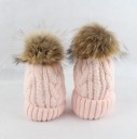 Bonnet d'hiver tricoté pour enfants avec pompon J3234 5