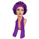 Bonnet de nuit en satin pour femmes avec bandeau 6