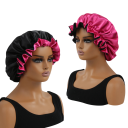 Bonnet de sommeil en satin à double couche unisexe en polyester taille universelle pour femmes et hommes confort protection des cheveux 12