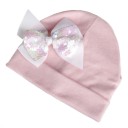 Bonnet en coton pour enfants avec nœud A497 5