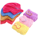 Bonnet en microfibre avec nœud 25 x 30 cm serviette à cheveux rapide pour salle de bain, spa et voyage 8
