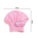 Bonnet en microfibre avec nœud 25 x 30 cm serviette à cheveux rapide pour salle de bain, spa et voyage 10