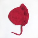 Bonnet en tricot pour fille avec volant 5