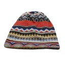 Bonnet et col 2 en 1 pour femmes Peut être porté sur la tête ou autour du cou Coupe tombante Motif coloré avec des bandes ondulées Polyester Tour 9