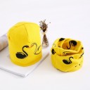 Bonnet et col en polaire pour enfant avec cygne 4