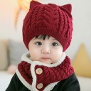 Bonnet et col en tricot pour enfants avec oreilles 6