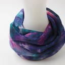 Bonnet et écharpe arc-en-ciel pour femmes J493 2