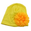 Bonnet fille avec fleur A496 10