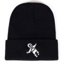 Bonnet noir d'hiver avec astronaute 2