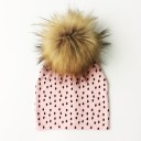 Bonnet pour enfants avec pompon en fourrure 22