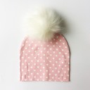 Bonnet pour enfants avec pompon en fourrure 27