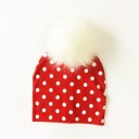 Bonnet pour enfants avec pompon en fourrure 28