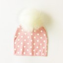 Bonnet pour enfants avec pompon en fourrure 34