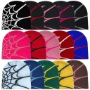 Bonnet tricoté universel 22 × 22 cm Pour hommes et femmes Style Y2K avec motif de toile d'araignée Bonnet à la mode Quatre Saisons 11