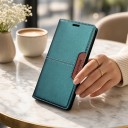 Bőr tok Samsung Galaxy S25 FE-hez mágneses záródással és állvány funkcióval Kártyatartó PU bőr Kiskönyv tok mobilra S25 FE Pénztárca 8