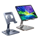 Bordholder til telefon eller tablet Sammenklappelig aluminiumsstander 9,2 x 7,9 cm Justerbar højde Kompakt base Stabil konstruktion 3