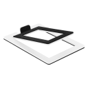 Bordshållare för högtalare stativ med bas av kolstål vibrationsdämpning 15,5 x 11,5 cm inre 12 x 8 cm för datorhögtalare 2