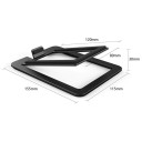 Bordshållare för högtalare stativ med bas av kolstål vibrationsdämpning 15,5 x 11,5 cm inre 12 x 8 cm för datorhögtalare 4