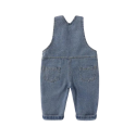 Børne bomulds jumpsuit med bjørnemotiv Lange bukser Knaprem Unisex forår og efterår denim jumpsuit med lommer til drenge og piger 8