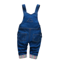 Børne denim overalls med lange bukser og lommer Knappestropper Behagelige unisex jeans til tumlinger og spædbørn Stilfuldt tøj til børn 2