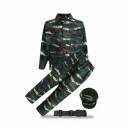 Børne kostume soldat Camouflage uniform Skjorte med krave Bukser med elastik og bælte med spænde Polyester Til karneval 2