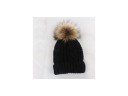 Børne strikket vinterhue med pompon J3234 9