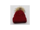 Børne strikket vinterhue med pompon J3234 10