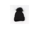 Børne strikket vinterhue med pompon J3234 13