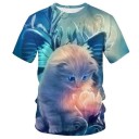Børne-T-shirt med kat B1439 4