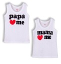 Børne tanktop PAPA LOVES ME, MAMMA LOVES ME 1