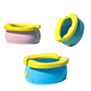 Børne venlig bærbar sammenklappelig potte 22 x 20 x 10 cm Sammenklappeligt toilet sæde til pose Rejsepotte med en bæreevne på 50 kg Til børn 1
