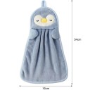 Børnehåndklæde 34 x 16 cm Polyester badehåndklæde med ophæng Sød pingvinmotiv til børn 5