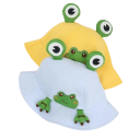 Børnehat frø med øjne Hovedomkreds 46–48 cm Babysommerhat 6–24 måneder Bomulds-polyester solhat 3