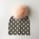 Børnehue med lodden pompon 5