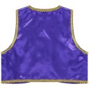 Børnekostume arabisk prins Guld denim vest til drenge Åben vest med guldkant Cosplay fest og Halloween kostume i polyester 4