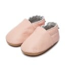 Børnesko i PU-læder Slip-on model med elastisk gummibånd rundt om Helt glat sål Uden lukning Unisex sko til hjemmebrug 2