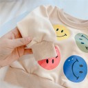 Børnesweatshirt med smiley-ansigter og bukser L1488 3