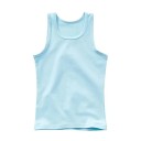 Børnetop til drenge og piger 100% bomuld og polyester Ensfarvet sommer t-shirt uden ærmer med O-hals Komfortable forskellige farver 4