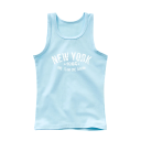 Børns bomulds tanktop med New York tryk Enfarvet ærmeløs T-shirt med O-hals Stilfuld sommer top til drenge og piger Forskellige farver 6