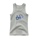 Børns bomulds tanktop med traktortryk Sommer top til drenge og piger Ensfarvet ærmeløs t-shirt med O-hals 8 Børns bomulds tanktop med traktortryk Sommer top til drenge og piger Ensfarvet ærmeløs t-shirt med O-hals 8