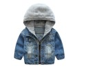 Børns denimjakke med hætte 6