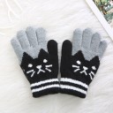 Børns fingerløse handsker med kat 2