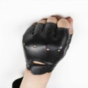 Børns fingerløse læderhandsker 4