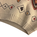 Børns retro sweater med farverigt ternet mønster Beige tykkere strikket jakke Vintage stil Varm sweater til drenge og piger Nylon 3