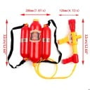 Børns vandbrandmand pistol med rygbeholder plast 32 cm rød sprøjte legetøj til udendørs sommerlege og vandunderholdning 4